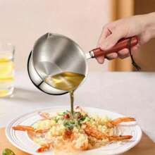 Hot Oil Pouring Oil Special Small Pot Stainless Steel Oil Pot Mini Household Stir-Fry Oil Multi-Function Burning Oil Pouring Hot Oil Pot