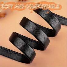 定制雕刻男士皮带自动扣个性化送给男朋友、丈夫、父亲的情人节、生日的绝佳礼物 - 黑色 - 查看 5