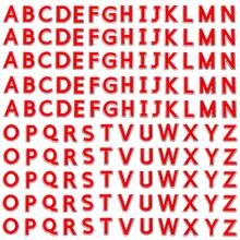 130片A-Z字母涤纶无纺布刺绣字母贴片，熨烫式，适合所有季节，夏季、学校等场合均可使用。 - 9921 - 查看 7