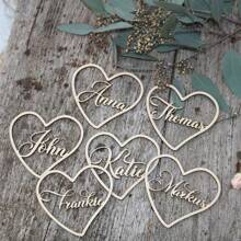 Custom Wedding Place Names/Custom Wood Heart Signs/Wooden Place Cards/ WEDDING Name Cards/Laser Cut Names/HEART TAGS For Wedding,Wedding Place Cards, Custom, Wooden Names, Party, Decoration, Gift, Wedding Decor,Name Tags, Decoration, Gift, Signs,Valentines, Gift For Her, Gift For Him, Gift For Mum, Gift For Friends, Home Decor, Decoration, Personalized Gift, Custom Gift Gifts Birthday Graduation