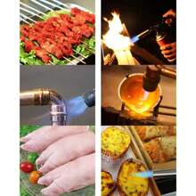 2X Butane Gas Cooking Torch Blow Torch Burner Welding Auto Automatic Ignition Soldering BBQ Flame Thrower - Black - View 4