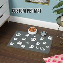 Personalized Dog Placemat, Dog Food Mat, Dog Bowl Mat, Dog Food Placemat, Customized Pet Mat, Custom Cat Food Mat, Cat Food Placemat, Dog Cat Feeding Mat, Personalized Pet Food Placemat | Custom Name Dog & Cat Feeding Mat,Vacay Vibes,Pet Supplies,Customized Pet Supplies - Multicolor - View 2