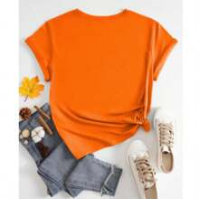 Capybara Eating A Fried Egg Capybara Shirt Funny Women's Clothing - 橘色 - 查看 2