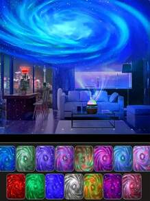 1pc Galaxy LED Light - Colorful RGB USB LED Atmosphere Light With Wave, Starry, Northern Lights Effects, Remote & Button Control, Night Sky Decor For Room, Bedroom, Kitchen, Home Decoration & Holiday Gift - Multicolor - View 7