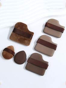 Chocolate Cookie Powder Puff - Thickened, Non-Powdery, Air Cushion Fleece Powder Puff, Dual-Use Makeup Sponge,Makeup,Cheap,Room Decor,Vanity,Travel,Bedroom,Makeup Accessories,Puff,Makeup Blender,Powder Puff,Makeup Sponge - Multicolor - View 2