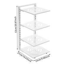 kangten 4 Tier Pot Rack Organizer, Pot And Pan Stand Rack, Pot Lid Holder - White - View 2