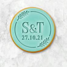 Customized Personalized Cookie Embossing Stamp Mold, 3D Design For Halloween And Christmas, Kitchen Baking Cake Decorating DIY Cutting Tool, Icing Cake Mold, Wedding Clay Soft Candy Embossing Name Cake Mold, Handmade