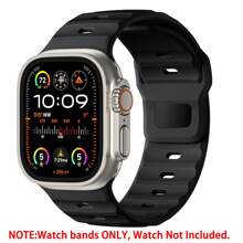 Cinturini sportivi compatibili con Ultra 2, taglie 49mm, 46mm, 45mm, 44mm, 42mm, in morbido silicone ampio e impermeabile, compatibili con Watch Series 10, 9, 8, 7, 6, 5, 4, 3, SE Ultra, adatti per uomo