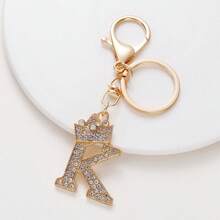 Party Rhinestone Letter Charm Keychain Car Accessories Bag Charm School Cute Goth Y2k