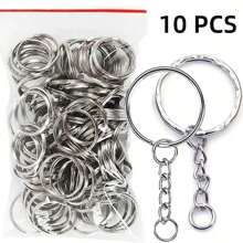 50pcs Metal Blank Keyrings/Stamped Key Chains (Mixed) Separable Key Holder Keyring Pendant