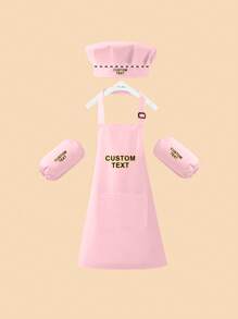 Bộ 3 món mũ đầu bếp, tạp dề và tay áo cá nhân hóa cho bé sơ sinh/trẻ nhỏ, trang phục đầu bếp dễ thương cho bé trai/bé gái, thích hợp cho tiệc tùng, nhà bếp, làm quà tặng, phụ kiện tóc cho trẻ em. - Nhiều màu - Xem 21