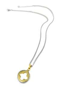 1 Stück 18 Karat vergoldete Edelstahl Glücksklee Blume Anhänger Halskette, elegant für Frauen, Geschenke für Paare, Freunde, Familie zu Weihnachten, Valentinstag, geeignet für den täglichen Gebrauch, Mutter, Muttertag, Geschenk