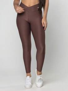 LOT FITNESS Women's Gym Fitness Set Top And Leggings Polyamide Gym Clothing - 鏽棕色 - 查看 5