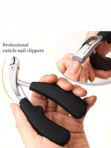 1pc Professional Nail Clippers, Modern Style, Stainless Steel Blade, Concave, Wide Mouth, Anti-Splash, Long Handle, Curved Clipper For Thick Toenails, Fragrance-Free, Suitable For Men & Elderly