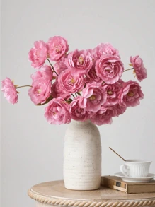 1/3/8 pièces Fleurs artificielles, lotus en soie à 5 têtes, fausse pivoine à tige longue, convient pour le mariage, la cérémonie, la décoration, l'aménagement floral DIY, la décoration intérieure du salon, de la chambre à coucher, de la salle à manger, pivoine artificielle réaliste pour le bureau, le jardin, la fête, la décoration de boutique, la décoration de fête, de vacances - sans contenant, en matière plastique, pour poser sur une table, bouquet de mariée vert intemporel, centre de table romantique, centre de table de table