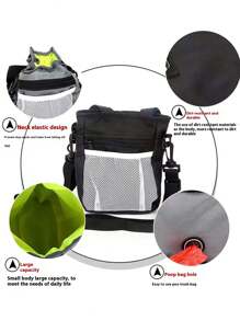 定制狗狗训练腰包，带腰带和肩带的户外狗狗训练包，训练用狗狗零食包，多功能遛狗装备 - 彩色 - 查看 4