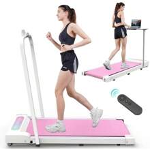 Foldable Treadmill, 300 Lb Capacity Walking Pad 2.5HP Treadmill Under Desk, Portable Treadmill For Home And Office, Folding Treadmill 2 In 1 With Remote Control, LED Display