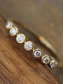 1pc 925 Sterling Silver Luxury Round Zirconia Encrusted Classic Jewelry, Wedding Proposal Gifts For Her