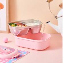 大口便当盒，双层设计，PP塑料，保温，适合上班族和户外使用，通用尺寸，无需充电，食品接触安全，学校用品 - 彩色 - 查看 8