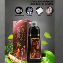Dye Shampoo Shampoo For Gray Hair, Semi-Permanent Hair Color Shampoo For Women And Men, Herbal Ingredients, 3 In 1 100% Gray Coverage, Lasts 30 Days, 500 Ml/No Ammonia/Natural Herbal Ingredients.Korean Shampoo Instant Dye Covers Gray Hair Shampoo Ginger Dye Covers The Root Instantly Various Colors