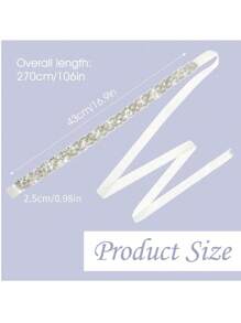 Cinturón de novia de boda con cristales de strass hecho a mano para mujeres, cinturones de cristal brillante, cinta con brillo para vaqueros, vestidos, Halloween - Blanco - Ver 5