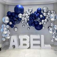 30 ballons en latex gris argenté et bleu, convenant pour les anniversaires bohèmes, baby showers, mariages, mariées, douches, anniversaires, décorations de remise de diplômes, Pâques et autres décorations de fête