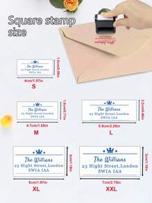 1/2 Stück Adressstempel mit Wunschtext/-logo, Schul-Zubehör für, Personalisierter Rücksendestempel mit Selbstfärbung, Personalisierte Briefmarken zum Versenden, Runder Adressstempel mit Wunschtext, Personalisierte Selbstfärbende Stempel