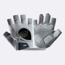 1 paio di guanti senza dita unisex per fitness, in materiale traspirante e ad asciugatura rapida, con design antiscivolo sulla palma, resistente all'usura, adatti per yoga, sollevamento pesi, attività all'aperto, ciclismo, accessori palestra, sport, esercizi domestici, guanti da palestra per donne, guanti da boxe, guanti da palestra, guanti da palestra per uomo