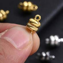 5 pares de conectores magnéticos de 7*12 mm de plata y KC oro para hacer joyas, brazaletes y collares