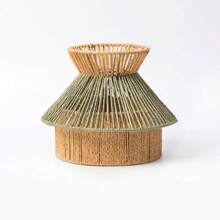 1 chụp đèn bằng dây giấy dệt tay - Vỏ đèn thả phong cách Bohemian cho nhà hàng, quán bar, nhà riêng và phòng trà - Đèn treo trang trí độc đáo và nghệ thuật (Không có nguồn điện) - Nhiều màu - Xem 11