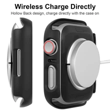 Funda de privacidad compatible con Apple Watch de 46mm, 42mm, 44mm, 45mm, 41mm, 40mm, [antiespionaje] protector de pantalla de vidrio templado, funda dura de PC compatible con Apple Watch Series 10, 9, 8, 7, 6, 5, 4, SE, Ultra/Ultra 2 - multicolor - Ver 3