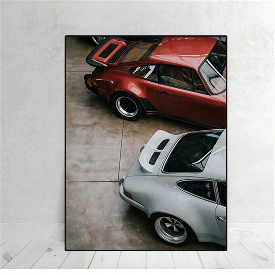 1 件老式汽车海报、墙壁艺术、经典汽车艺术、复古汽车印刷家居装饰墙壁艺术海报无框 - 彩色 - 查看 1