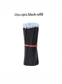 100支0.5毫米可擦凝胶笔芯 - 大容量蓝/黑色墨水，可水洗，非常适合学生书写！开学必备 - 彩色 - 查看 13