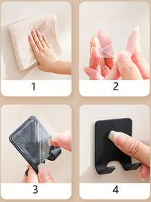 1/2pcs Plastic Shaver/Razor Wall Mount Hooks, Multifunctional No Drill Power Plug Razor Holder & Phone/Bag Organizer Home Bathroom Decor Fall Decor Back To School