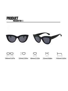 1pc Plastic Frame Fashion Decorative Glasses Street Basics Fall Winter Women Outfits Clothes Business Casual Gifts For Summer Beach Vacation,Outdoor,Travel Preppy Style For Back To School