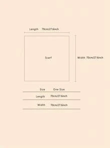 1 件女式几何印花围巾，真丝头带发带颈饰围巾，适合日常使用 - 彩色 - 查看 4