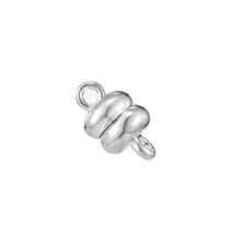 5 pares de conectores magnéticos de 7*12 mm de plata y KC oro para hacer joyas, brazaletes y collares