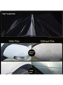 1pc Transparent Invisible Car Protective Sticker, Door Sill Protective Transparent Sticker, Car Bumper Engine Hood Paint Protection Sticker, Anti-Scratch Transparent Film, Car Protective Sticker - Multicolor - View 6