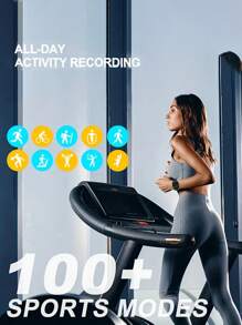 Sporty Smart Watches,Smart Watch For Women With High Definition Screen Smartwatch 1.70-Inch LED High-Definition Color Screen With Curved Surface, Fully Fitted Touch Screen Support For Multiple Languages, Wireless Charging Function, Music Player, Phone Call Function, Message NotificationLarge Capacity 180MAH