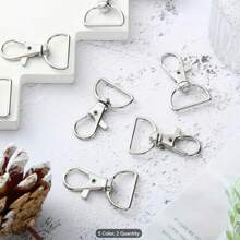 10 个 25 毫米旋转龙虾扣 D 形环弹簧钩钥匙扣旋转夹挂绳弹簧夹挂钩包带五金钱包制作配件 - 10PCS - 查看 9