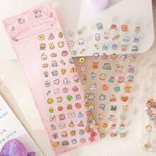 2 件可爱卡通装饰贴纸，适用于 DIY 剪贴簿、手机壳、日记本、相框、笔记本、学生和女孩计划器 - 彩色 - 查看 3