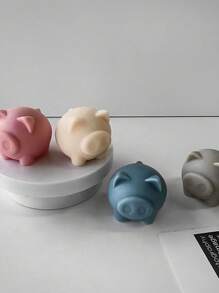 1pc Silicone Mold For DIY Duck, Pig, Lion Shapes, Home Decor, Animal Plaster Crafts, Candle Making