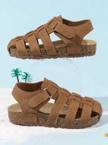 New Children Fashionable Anti-Slip Durable Soft-Sole Boken Beach Sandals - Brown - View 2