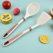7 pièces d'ustensiles de cuisine en silicone antiadhésif, incluant un support de rangement, un set de cuisine avec spatule et cuillère à motif diamant, un coffret cadeau, incluant spatule, cuillère, et ustensile à spaghettis