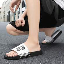 Dép lê thể thao nam, đế EVA dày, dép đi trong nhà/ngoài trời nhẹ nhàng, dép xỏ ngón mùa hè, đi biển và dạo chơi. - Đen và trắng - Xem 5