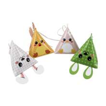 10 件装复活节糖果巧克力包装纸盒，派对用三角形礼品盒 - 彩色 - 查看 4