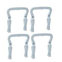 4PCS Creative Hand Trash Bag Clips, Double Clips Design Won't Slip, Stable Moving Without Dirtying Hands, Hoop-Pressing Ring Bucket Edge Anti-Slip Clips, Suitable For Kitchen, Bedroom, Bathroom, Office Trash Cans