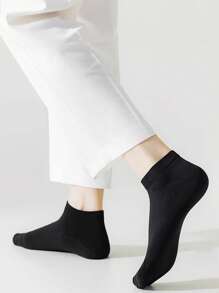 15 Pairs Women's Solid Color Simple Sports Comfortable Breathable Ankle Socks - Multicolor - View 5