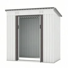 4'x6' Outdoor Storage Shed Garden Tool Utility House Galvanized Steel Building - 1 - View 10