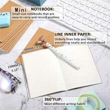 10pcs Vintage Brown Mini Pocket Notepad - Ideal For Students And Professionals - Multicolor - View 4
